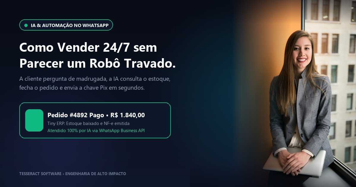 Vendas 24/7 com Agentes de IA no WhatsApp - Tesseract Software